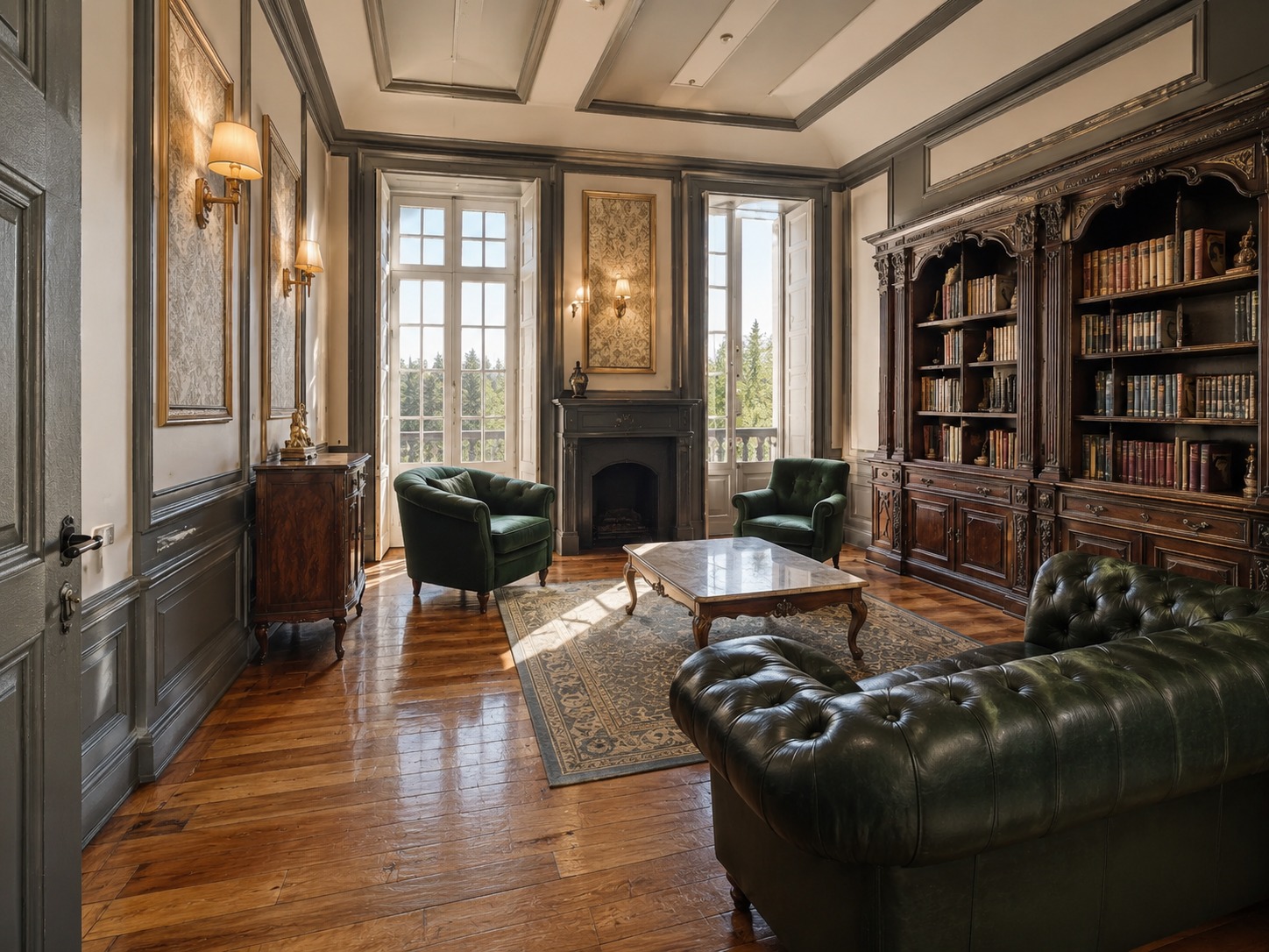 Living Room with Fireplace